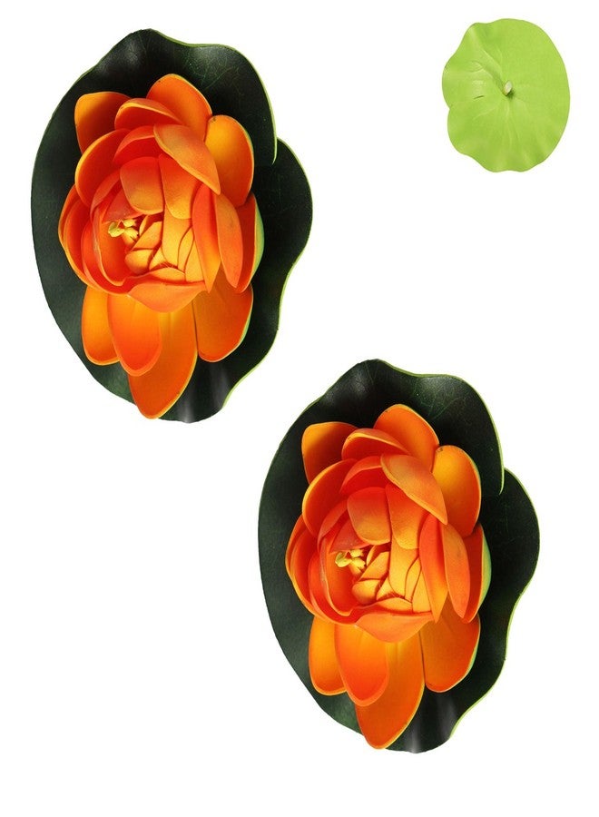 Nema NM Nema Foam Lotus Floating Aquarium Decor - Orange - Pack of Two - Image 1